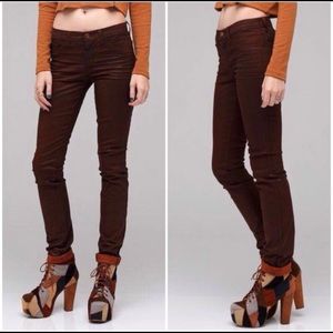 J Brand Wax Coated Pencil Leg Jeans size 24